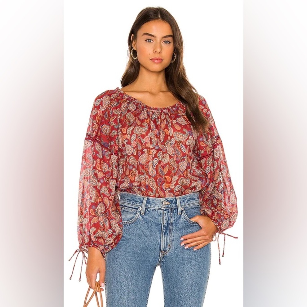 Free People SUNDOWN PAISLEY BODYSUIT IN VINTAGE COMBO